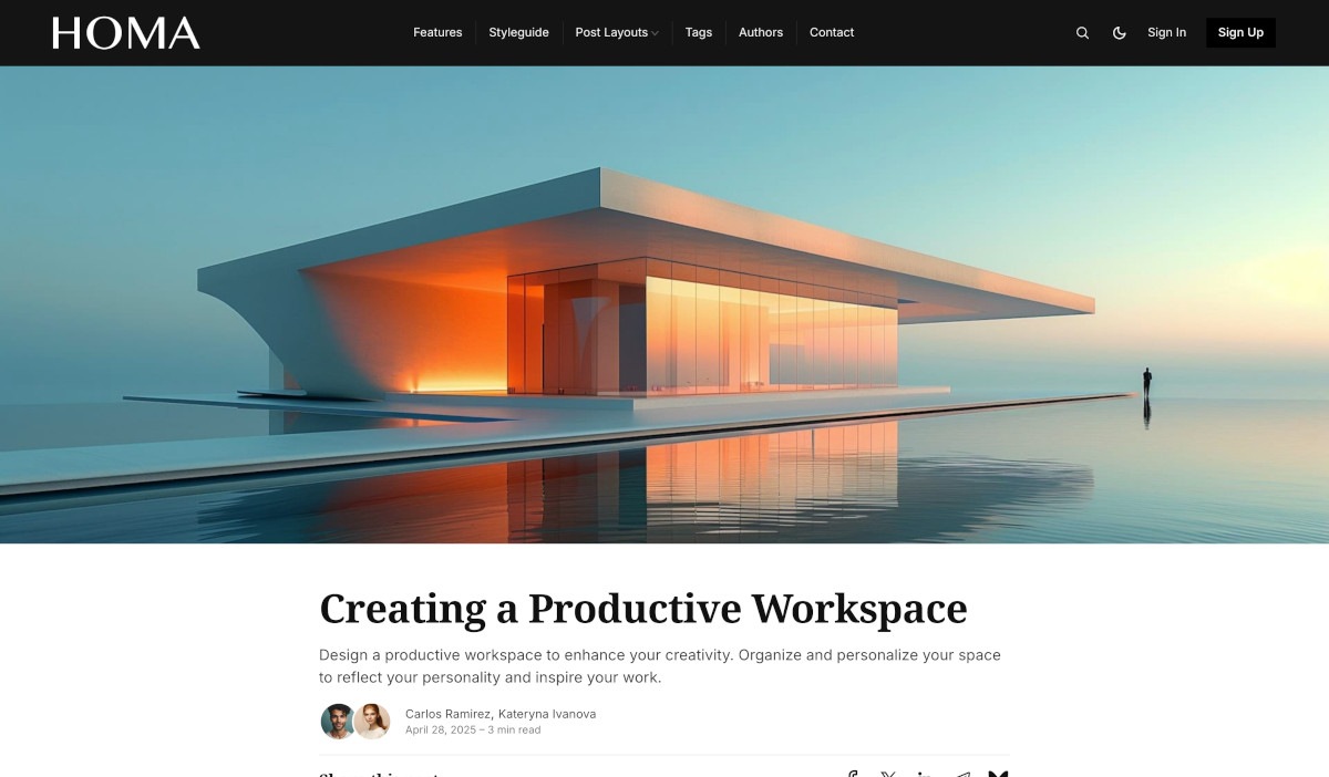Post Layout Full Width Image