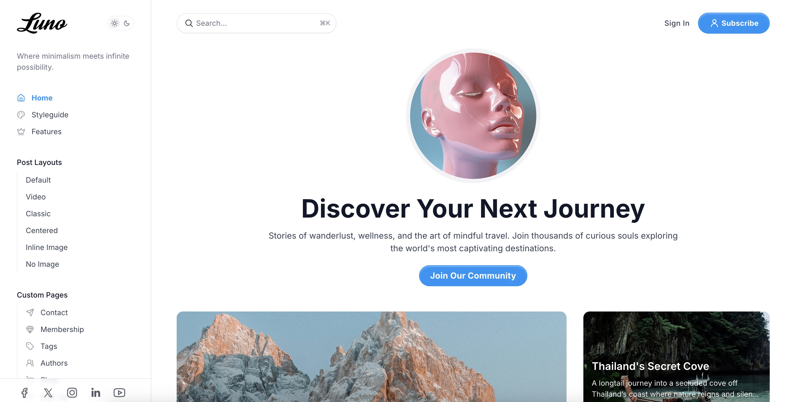 Hero Layout Variation