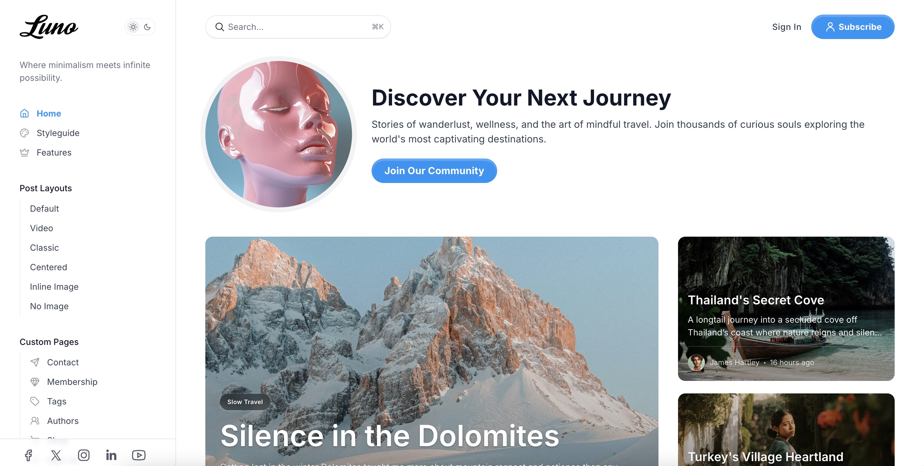 Hero Layout Variation