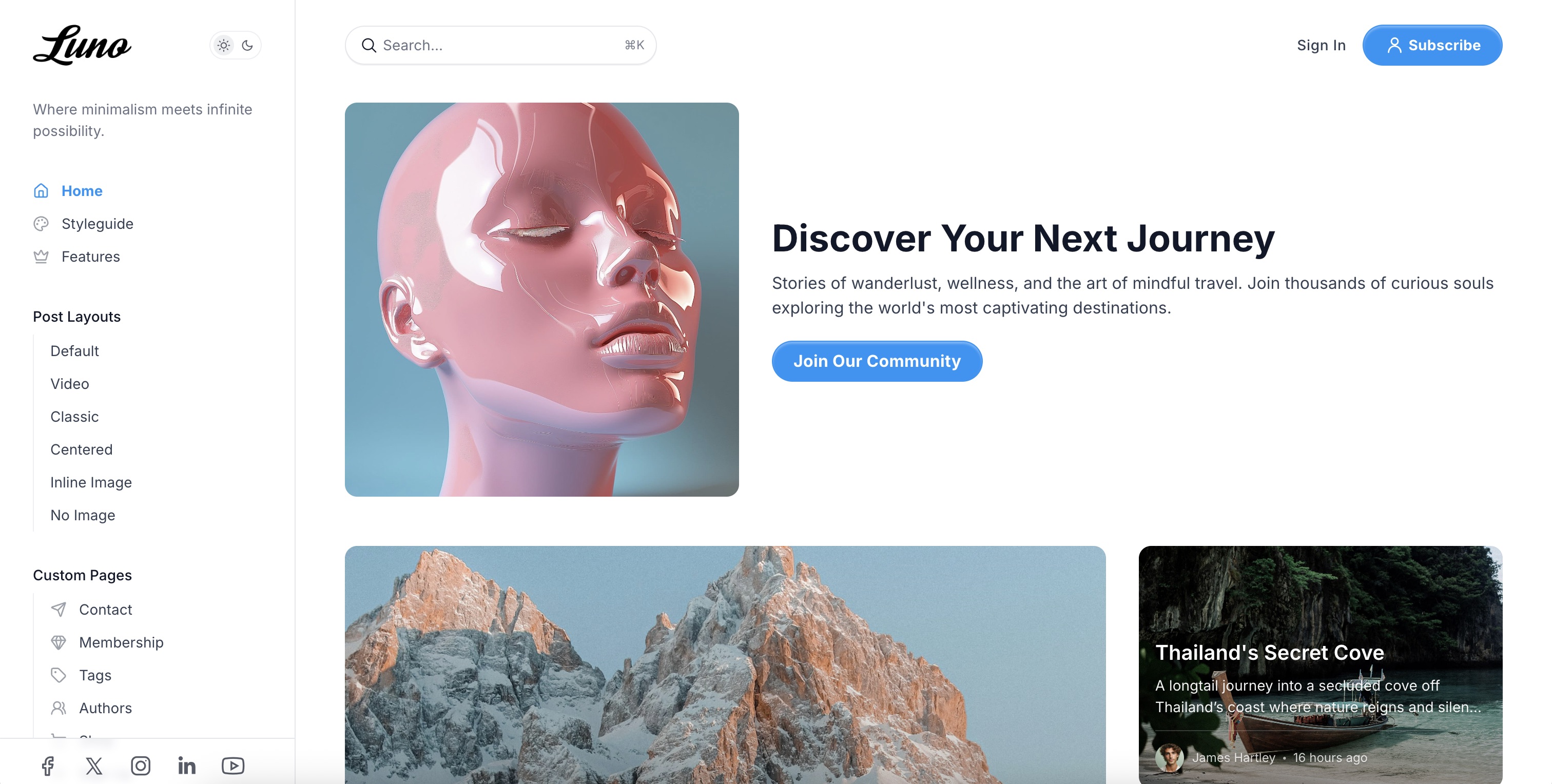 Hero Layout Variation