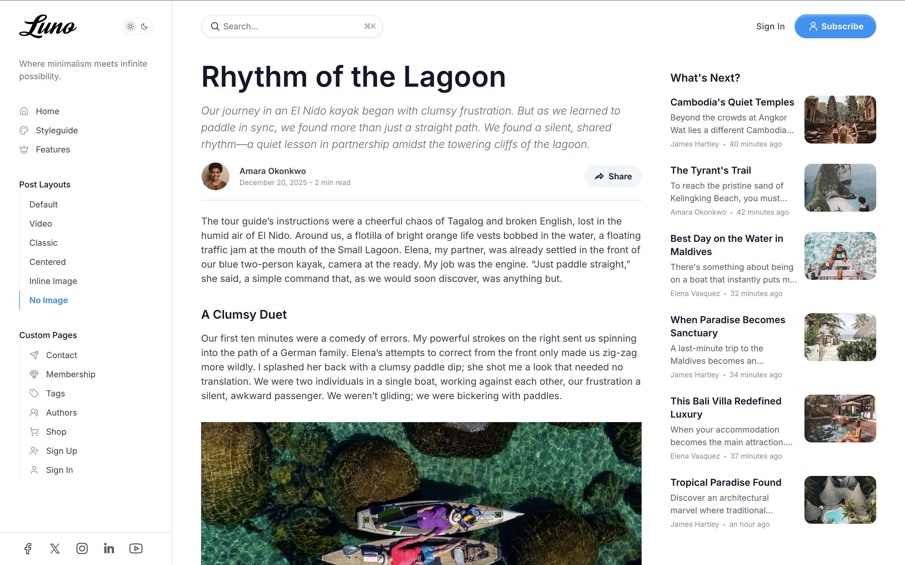 No Image Post Layout