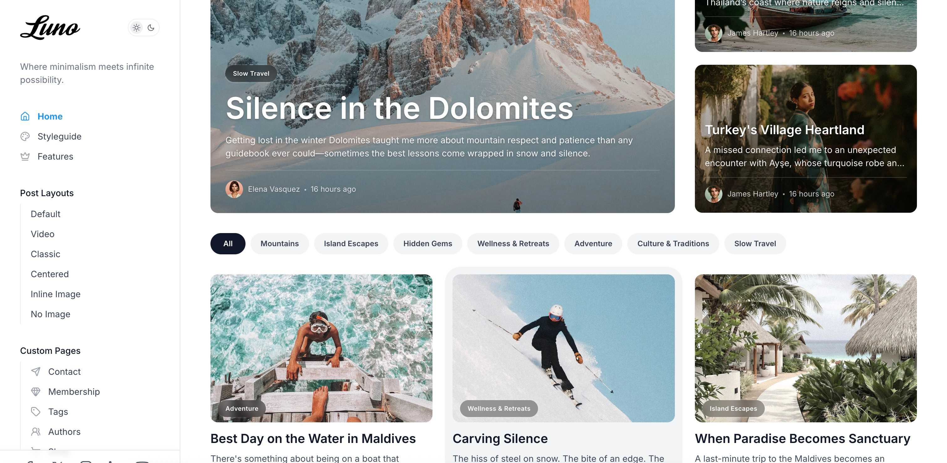 Tags Filter Carousel