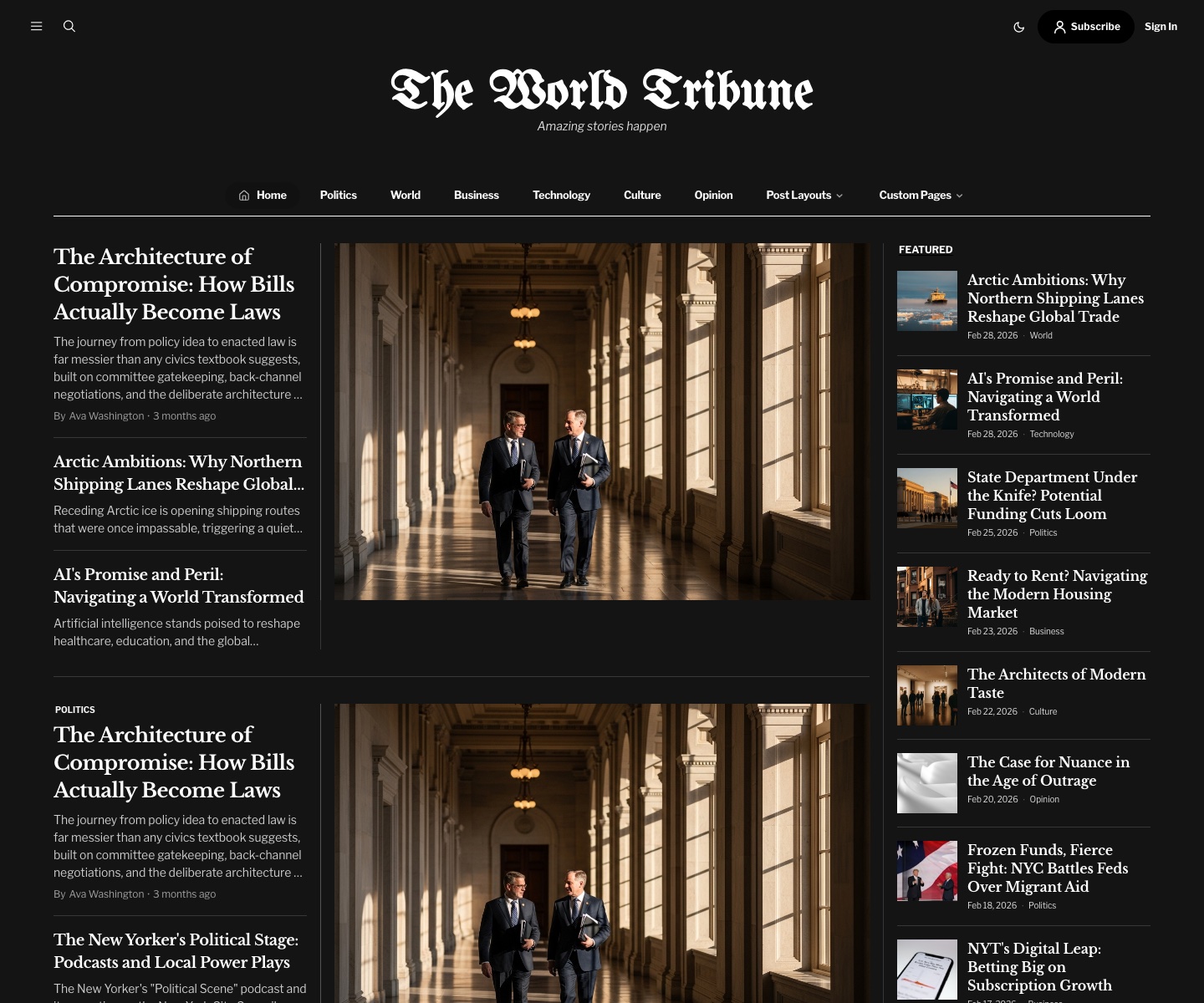 Tribune Dark Mode