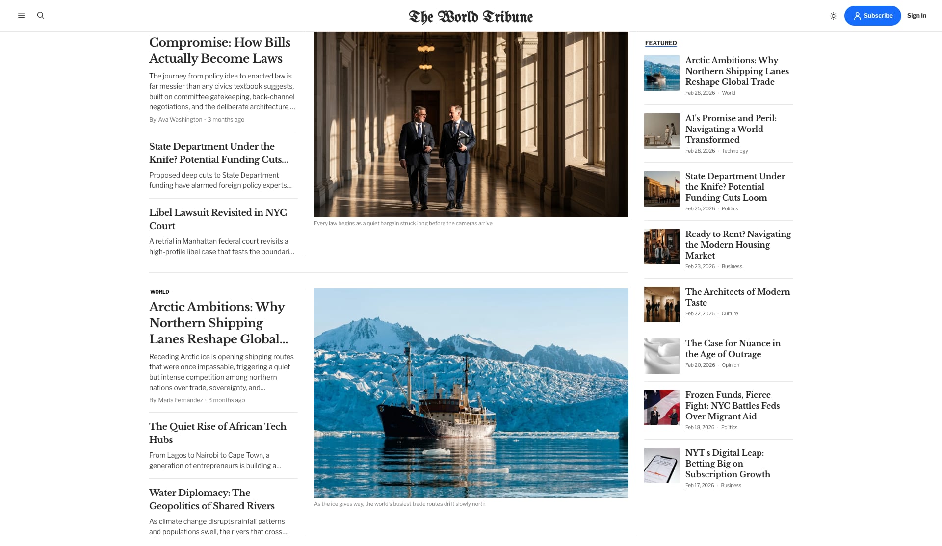 Homepage category group 1 rendered in the text and image split layout