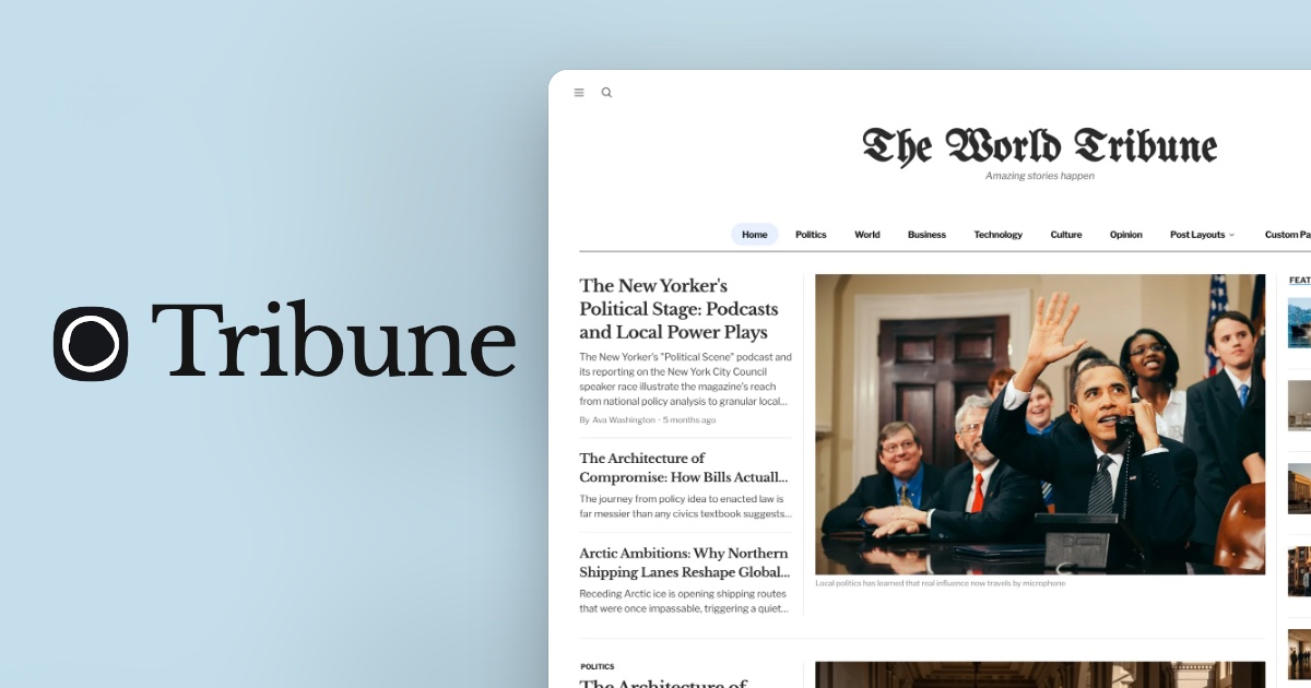Tribune - Newspaper Ghost Theme | Luxe Themes